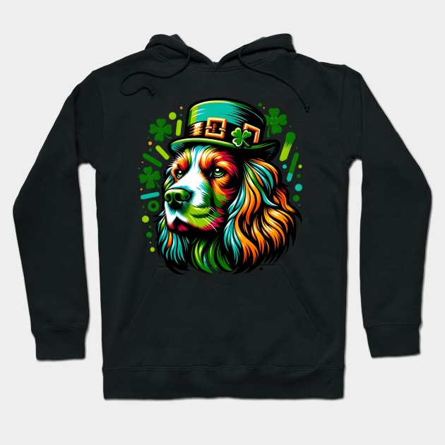 Sussex Spaniel's Vibrant St Patrick's Day Celebration Hoodie by ArtRUs